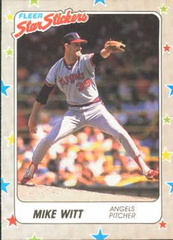 1988 Fleer Sticker Baseball Cards        013      Mike Witt